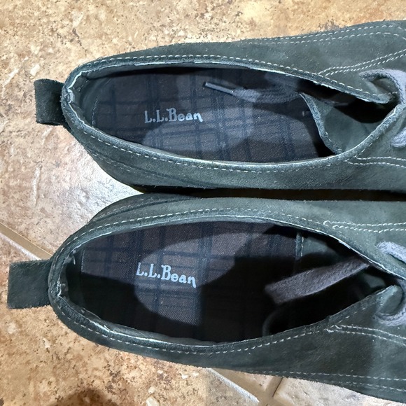 LL Bean Mens Suede Moc Toe 3-Eyelet Derby‎ Oxford Olive Green 11.5 M Casual main image 6
